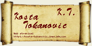 Kosta Tokanović vizit kartica